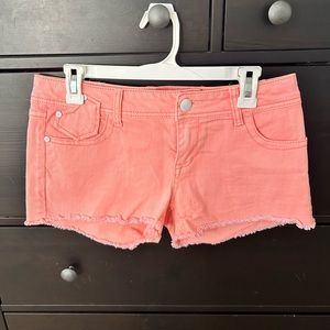 Neon Pink Bongo Denim Shorts